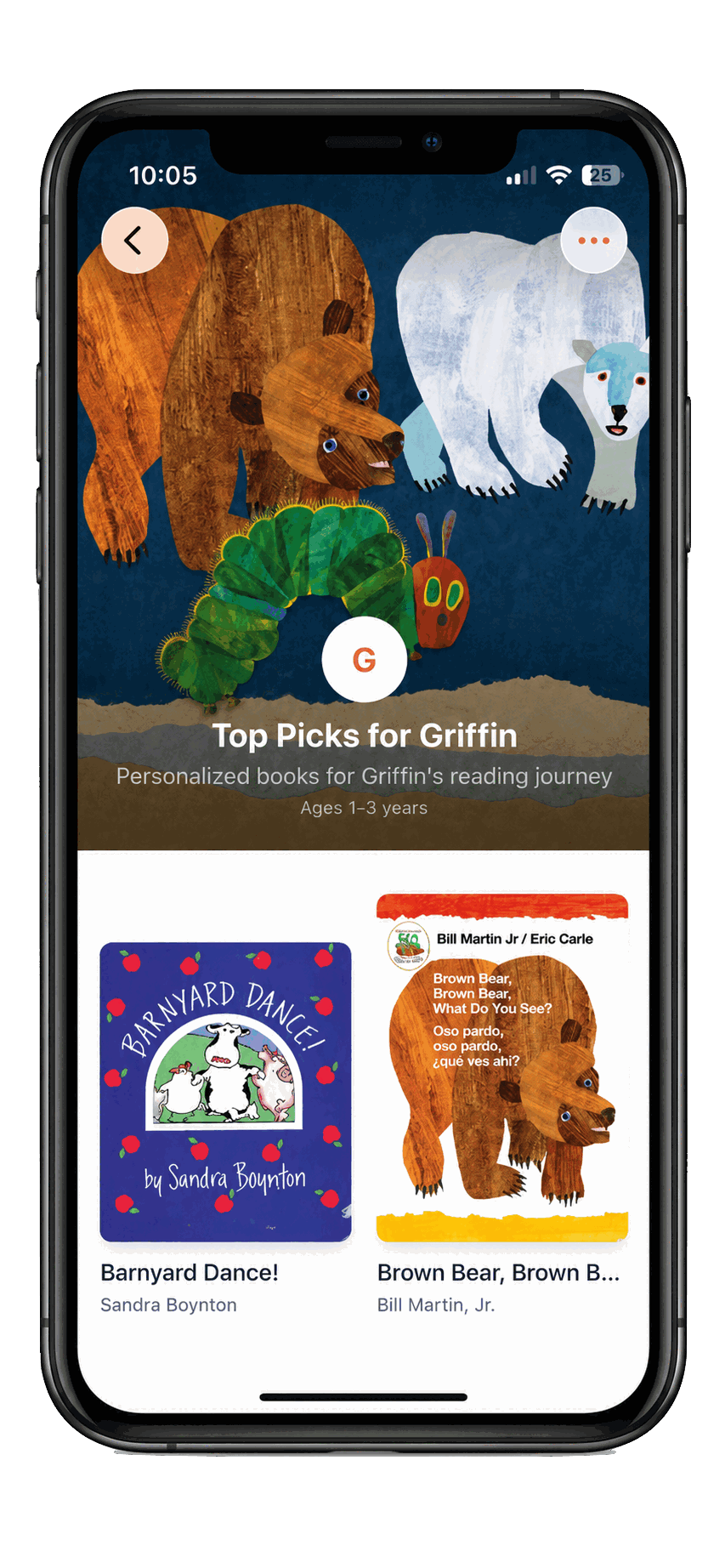 Personalized book recommendations in the Guided Pages app
